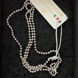 Sterling silver ball chain necklace